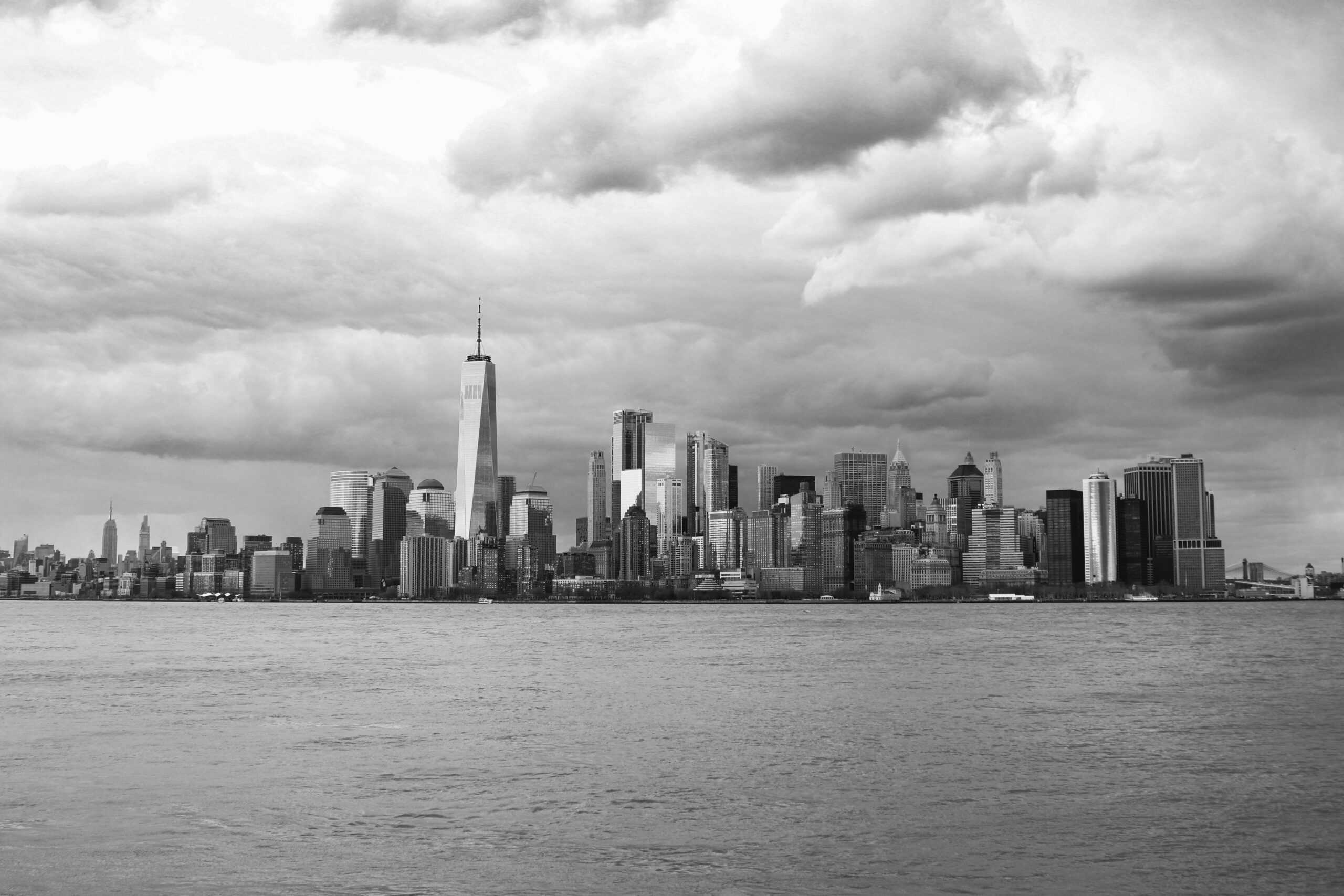 Black and white image of New York City