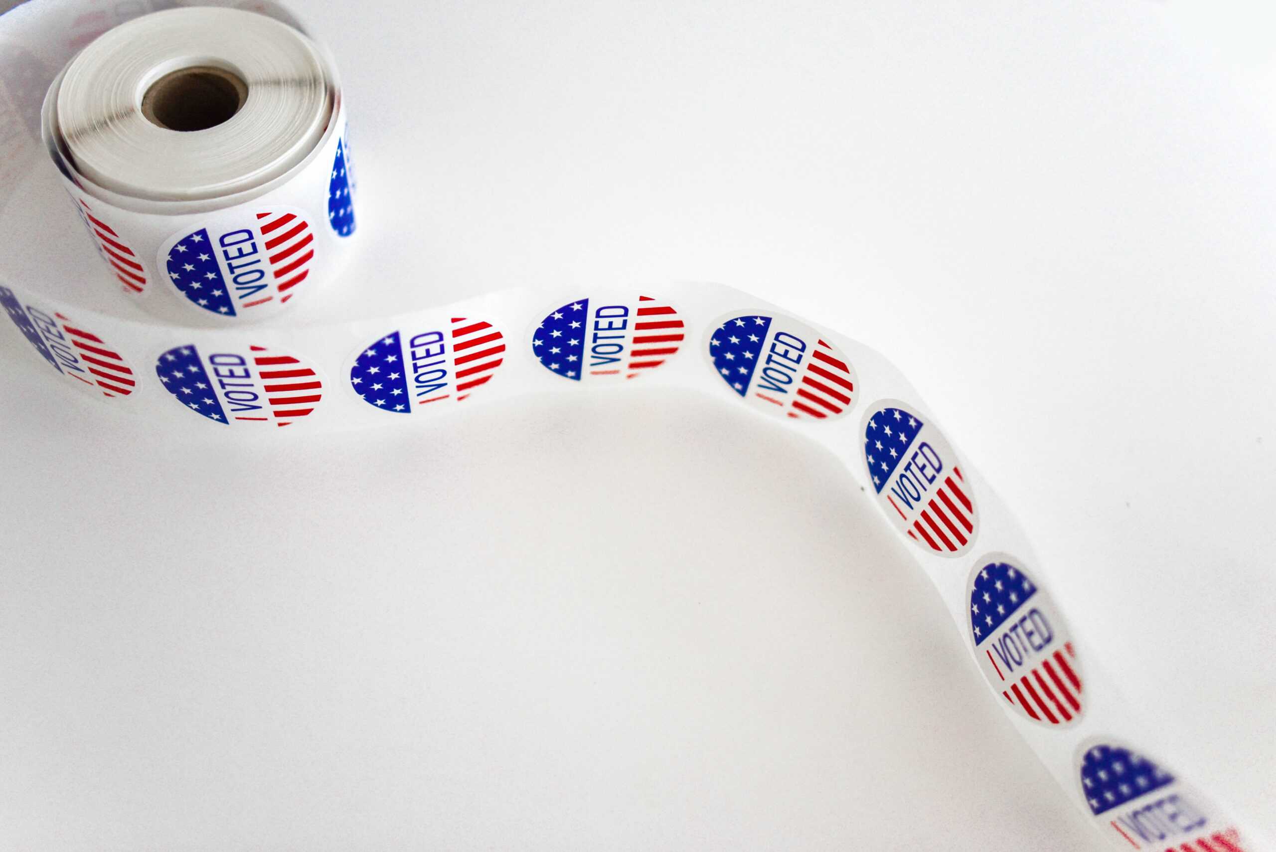 Roll of American "I voted" stickers