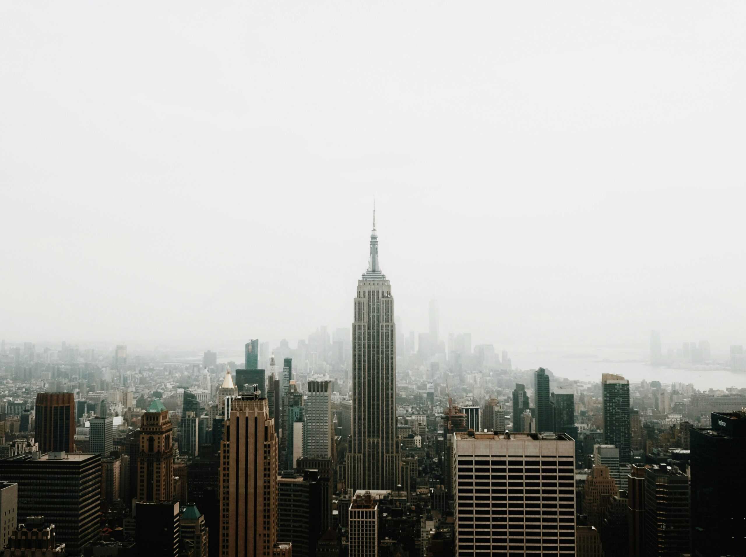 Foggy New York City Skyline