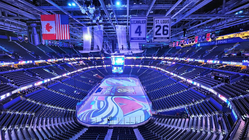 Amalie Arena in Tampa Bay ahead of Stanley Cup final game