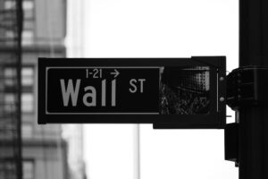 Wall Street road sign in NYC