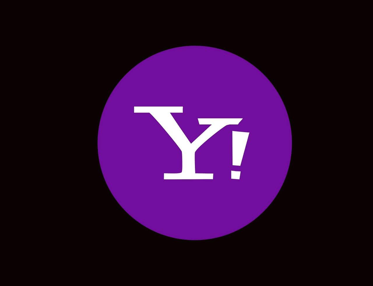 Yahoo logo with black background