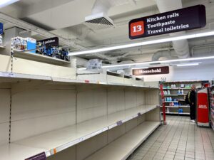 Store shelves empty